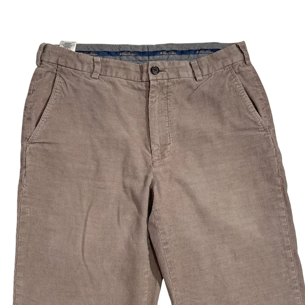 Brooks Brothers Corduroy Pants Mens 35x32 Brown Excellent Clark Fit Cotton
